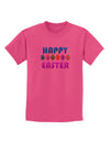 Happy Easter Decorated Eggs Childrens T-Shirt-Childrens T-Shirt-TooLoud-Sangria-X-Small-Davson Sales