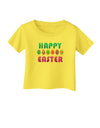 Happy Easter Decorated Eggs Infant T-Shirt-Infant T-Shirt-TooLoud-Yellow-06-Months-Davson Sales