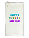 Happy Easter Decorated Eggs Micro Terry Gromet Golf Towel 16 x 25 inch-Golf Towel-TooLoud-White-Davson Sales