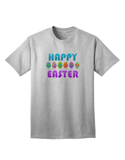 Happy Easter Decorated Eggs - Premium Adult T-Shirt for Festive Celebrations-Mens T-shirts-TooLoud-AshGray-Small-Davson Sales