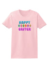 Happy Easter Decorated Eggs Womens T-Shirt-Womens T-Shirt-TooLoud-PalePink-X-Small-Davson Sales