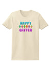 Happy Easter Decorated Eggs Womens T-Shirt-Womens T-Shirt-TooLoud-Natural-X-Small-Davson Sales