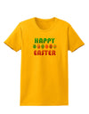 Happy Easter Decorated Eggs Womens T-Shirt-Womens T-Shirt-TooLoud-Gold-X-Small-Davson Sales