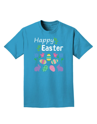 Happy Easter Design Adult Dark T-Shirt-Mens T-Shirt-TooLoud-Turquoise-Small-Davson Sales