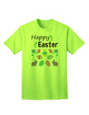 Happy Easter Design Adult T-Shirt: A Festive Addition to Your Spring Wardrobe-Mens T-shirts-TooLoud-Neon-Green-Small-Davson Sales