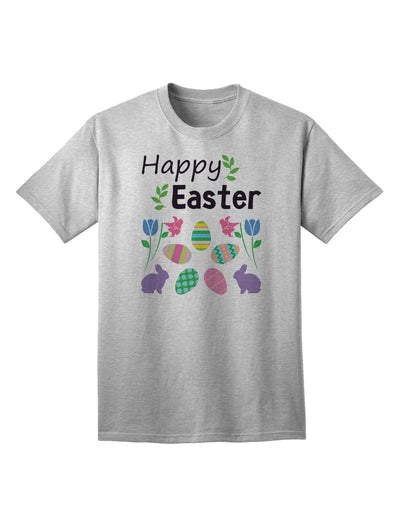 Happy Easter Design Adult T-Shirt: A Festive Addition to Your Spring Wardrobe-Mens T-shirts-TooLoud-AshGray-Small-Davson Sales