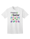 Happy Easter Design Adult T-Shirt: A Festive Addition to Your Spring Wardrobe-Mens T-shirts-TooLoud-White-Small-Davson Sales