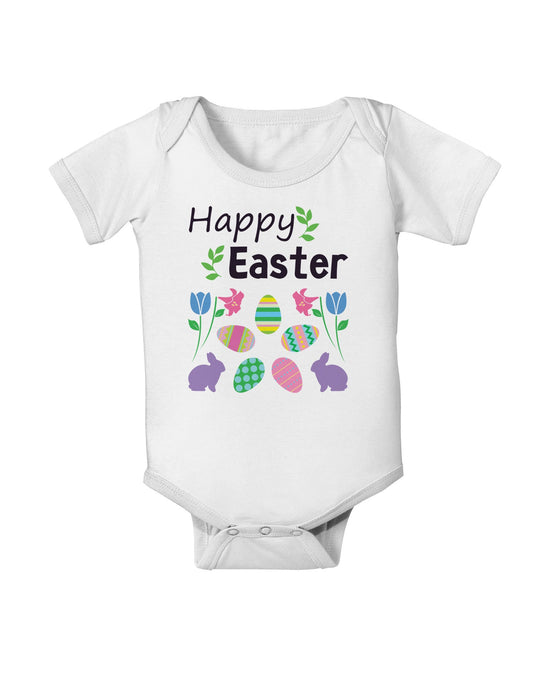 Happy Easter Design Baby Romper Bodysuit-Baby Romper-TooLoud-White-06-Months-Davson Sales