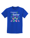 Happy Easter Design Childrens Dark T-Shirt-Childrens T-Shirt-TooLoud-Royal-Blue-X-Small-Davson Sales