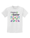 Happy Easter Design Childrens T-Shirt-Childrens T-Shirt-TooLoud-White-X-Small-Davson Sales
