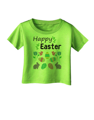 Happy Easter Design Infant T-Shirt-Infant T-Shirt-TooLoud-Lime-Green-06-Months-Davson Sales