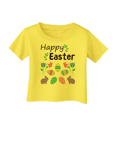 Happy Easter Design Infant T-Shirt-Infant T-Shirt-TooLoud-Yellow-06-Months-Davson Sales