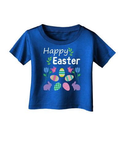 Happy Easter Design Infant T-Shirt Dark-Infant T-Shirt-TooLoud-Royal-Blue-06-Months-Davson Sales