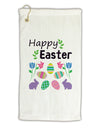 Happy Easter Design Micro Terry Gromet Golf Towel 11&#x22;x19-Golf Towel-TooLoud-White-Davson Sales