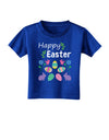 Happy Easter Design Toddler T-Shirt Dark-Toddler T-Shirt-TooLoud-Royal-Blue-2T-Davson Sales
