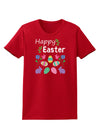 Happy Easter Design Womens Dark T-Shirt-TooLoud-Red-X-Small-Davson Sales