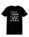 Happy Easter Design Womens Dark T-Shirt-TooLoud-Black-X-Small-Davson Sales