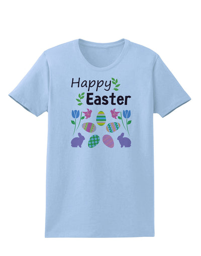 Happy Easter Design Womens T-Shirt-Womens T-Shirt-TooLoud-Light-Blue-X-Small-Davson Sales