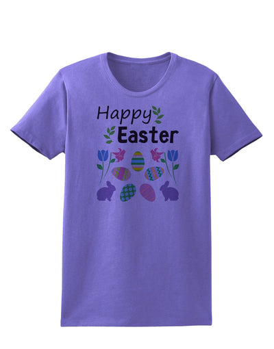 Happy Easter Design Womens T-Shirt-Womens T-Shirt-TooLoud-Violet-X-Small-Davson Sales