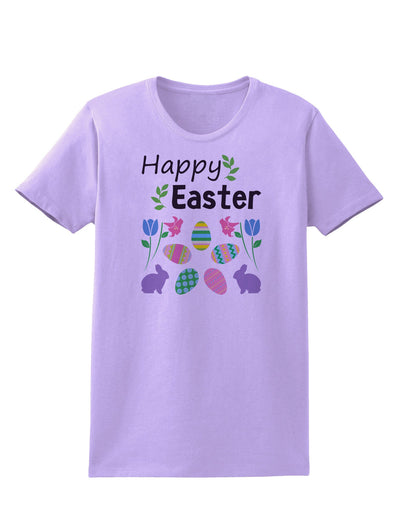 Happy Easter Design Womens T-Shirt-Womens T-Shirt-TooLoud-Lavender-X-Small-Davson Sales