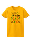 Happy Easter Design Womens T-Shirt-Womens T-Shirt-TooLoud-Gold-X-Small-Davson Sales