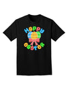 Happy Easter Easter Eggs Adult Dark T-Shirt by TooLoud-Mens T-Shirt-TooLoud-Black-Small-Davson Sales