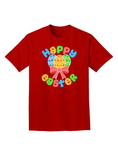 Happy Easter Easter Eggs Adult Dark T-Shirt by TooLoud-Mens T-Shirt-TooLoud-Red-Small-Davson Sales