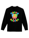 Happy Easter Easter Eggs Adult Long Sleeve Dark T-Shirt by TooLoud-TooLoud-Black-Small-Davson Sales