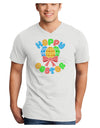 Happy Easter Easter Eggs Adult V-Neck T-shirt by TooLoud-Mens V-Neck T-Shirt-TooLoud-White-Small-Davson Sales