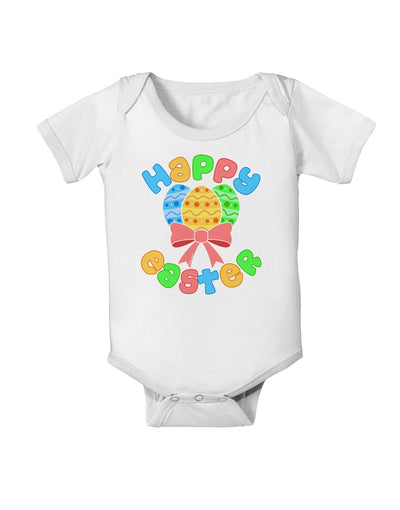 Happy Easter Easter Eggs Baby Romper Bodysuit by TooLoud-Baby Romper-TooLoud-White-06-Months-Davson Sales