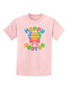 Happy Easter Easter Eggs Childrens T-Shirt by TooLoud-Childrens T-Shirt-TooLoud-PalePink-X-Small-Davson Sales