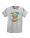 Happy Easter Easter Eggs Childrens T-Shirt by TooLoud-Childrens T-Shirt-TooLoud-AshGray-X-Small-Davson Sales