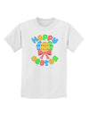 Happy Easter Easter Eggs Childrens T-Shirt by TooLoud-Childrens T-Shirt-TooLoud-White-X-Small-Davson Sales