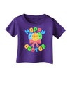 Happy Easter Easter Eggs Infant T-Shirt Dark by TooLoud-Infant T-Shirt-TooLoud-Purple-06-Months-Davson Sales