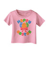 Happy Easter Easter Eggs Infant T-Shirt by TooLoud-Infant T-Shirt-TooLoud-Candy-Pink-06-Months-Davson Sales