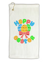 Happy Easter Easter Eggs Micro Terry Gromet Golf Towel 16 x 25 inch by TooLoud-Golf Towel-TooLoud-White-Davson Sales