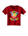 Happy Easter Easter Eggs Toddler T-Shirt Dark by TooLoud-Toddler T-Shirt-TooLoud-Red-2T-Davson Sales