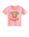 Happy Easter Easter Eggs Toddler T-Shirt by TooLoud-Toddler T-Shirt-TooLoud-Candy-Pink-2T-Davson Sales