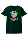 Happy Easter Easter Eggs Womens Dark T-Shirt by TooLoud-Womens T-Shirt-TooLoud-Forest-Green-Small-Davson Sales