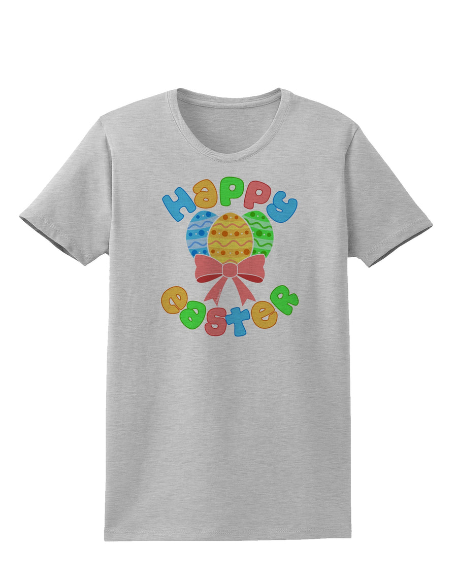 Happy Easter Easter Eggs Womens T-Shirt by TooLoud-Womens T-Shirt-TooLoud-White-X-Small-Davson Sales