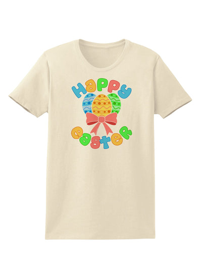 Happy Easter Easter Eggs Womens T-Shirt by TooLoud-Womens T-Shirt-TooLoud-Natural-X-Small-Davson Sales