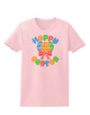 Happy Easter Easter Eggs Womens T-Shirt by TooLoud-Womens T-Shirt-TooLoud-PalePink-X-Small-Davson Sales