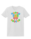 Happy Easter Easter Eggs Womens T-Shirt by TooLoud-Womens T-Shirt-TooLoud-White-X-Small-Davson Sales