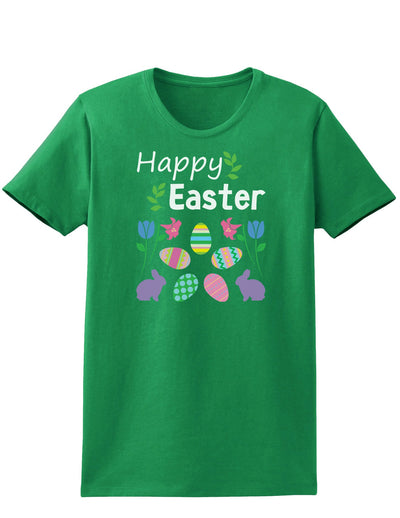 Happy Easter Easter Womens Dark T-Shirt - Ladies-TooLoud-Kelly-Green-X-Small-Davson Sales