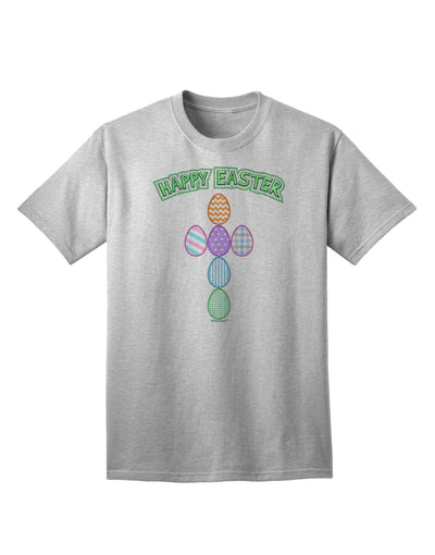 Happy Easter Egg Cross Faux Applique - Premium Adult T-Shirt Collection-Mens T-shirts-TooLoud-AshGray-Small-Davson Sales