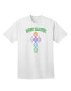 Happy Easter Egg Cross Faux Applique - Premium Adult T-Shirt Collection-Mens T-shirts-TooLoud-White-Small-Davson Sales