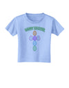 Happy Easter Egg Cross Faux Applique Toddler T-Shirt-Toddler T-Shirt-TooLoud-Aquatic-Blue-2T-Davson Sales