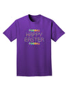 Happy Easter Eggs Adult Dark T-Shirt-Mens T-Shirt-TooLoud-Purple-Small-Davson Sales