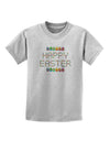 Happy Easter Eggs Childrens T-Shirt-Childrens T-Shirt-TooLoud-AshGray-X-Small-Davson Sales