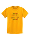 Happy Easter Eggs Childrens T-Shirt-Childrens T-Shirt-TooLoud-Gold-X-Small-Davson Sales